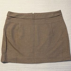 J. Crew Gold Miniskirt